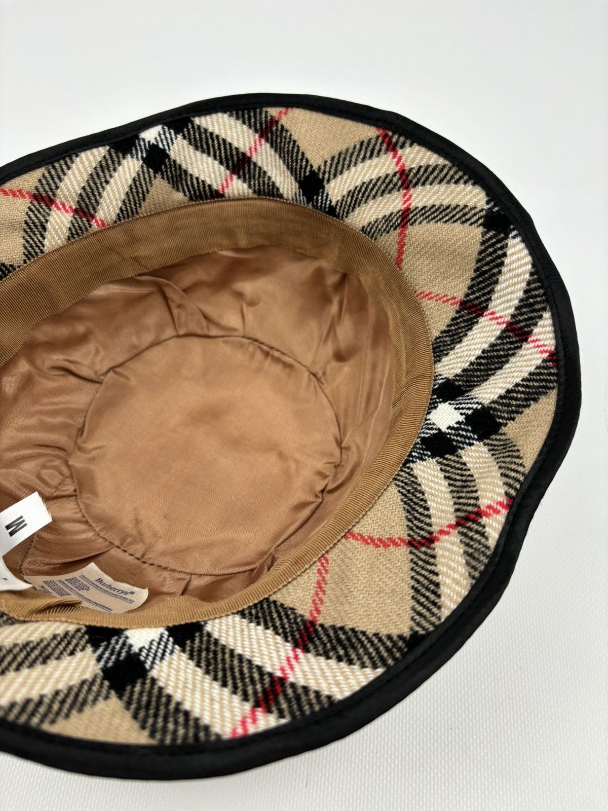 Burberry × Burberry Prorsum RARE VTG 90's BURBERRY'S Wool Nova Check Beige Bucket Hat England Cap Panama M Size ONE SIZE - 16 Thumbnail