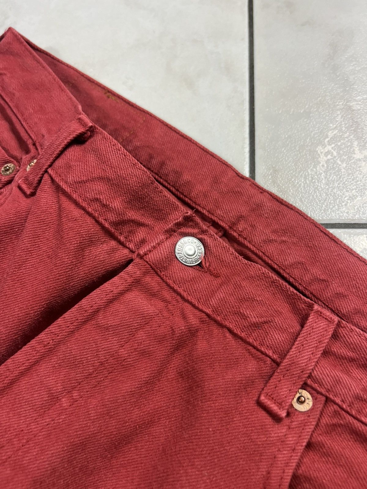 Levi's Vintage 90s Levi’s 501 red denim classic devil jeans pants Size US 38 / EU 54 - 8 Thumbnail