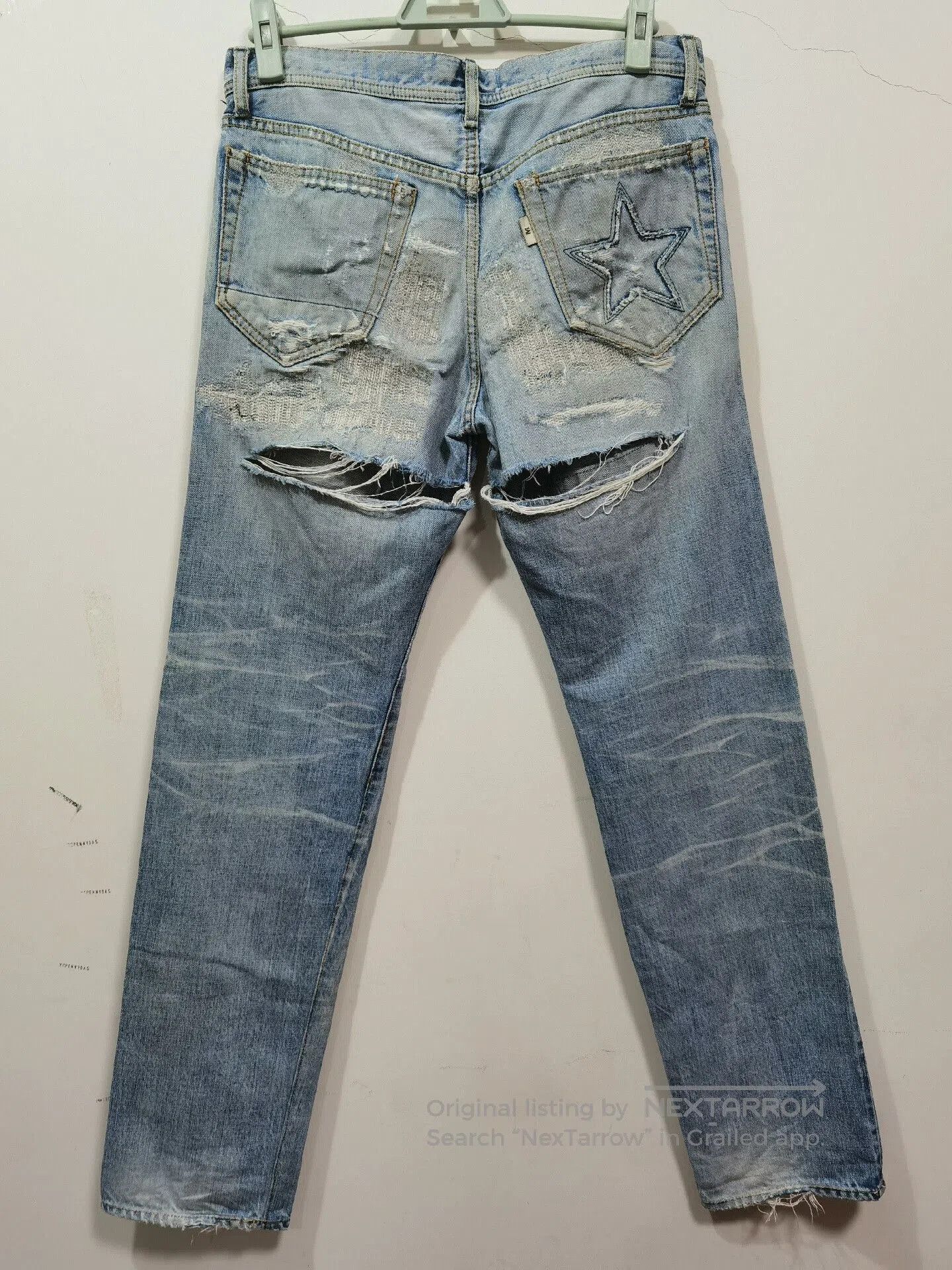 Momotaro Jeans japanese brand m distressed denim pants. Size US 28 / EU 44 - 2 Thumbnail