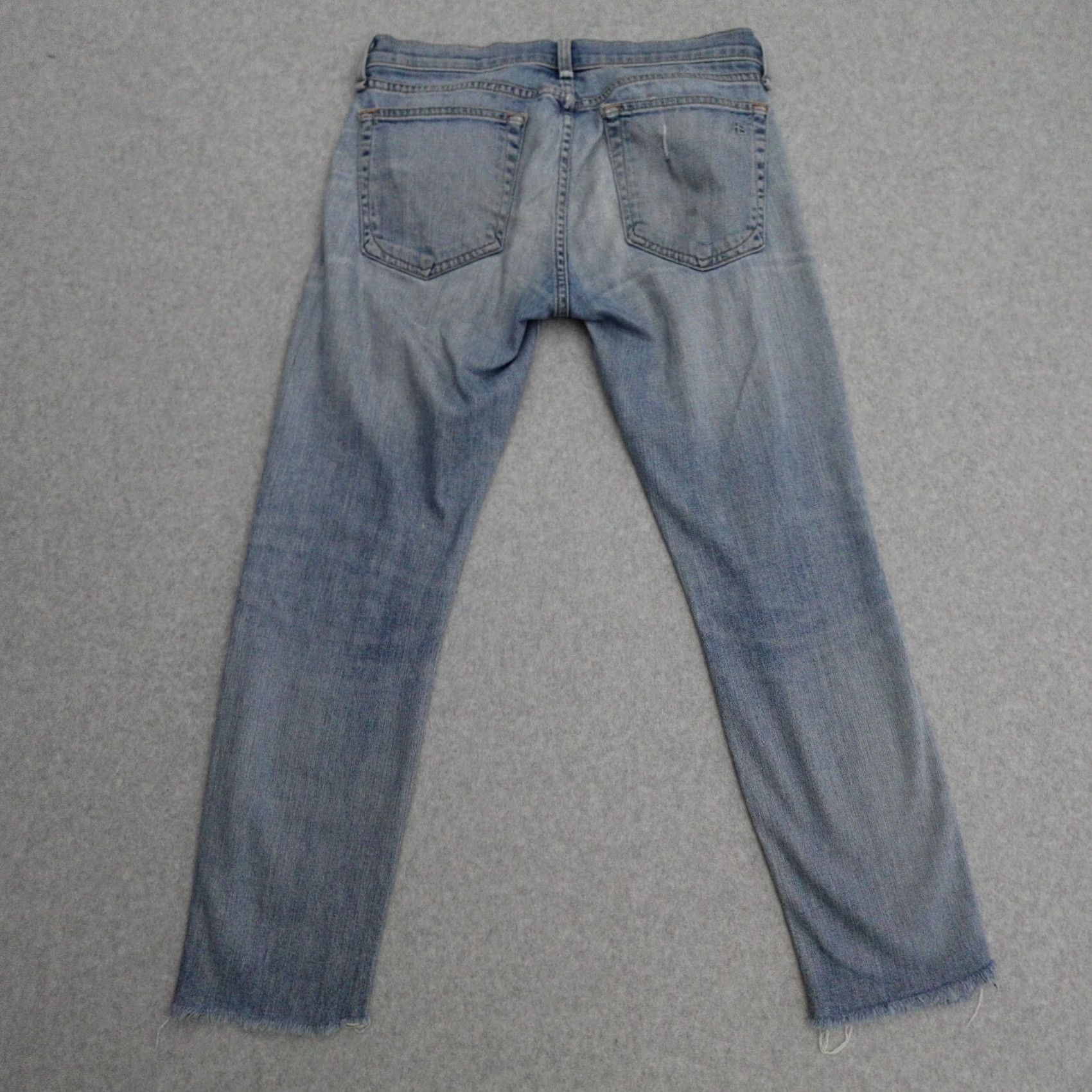 Rag & Bone rag & bone Jeans Womens 26 in Blue The Dre Boyfriend Trousers Distressed 26x26 Size 26" / US 2 / IT 38 - 2 Thumbnail