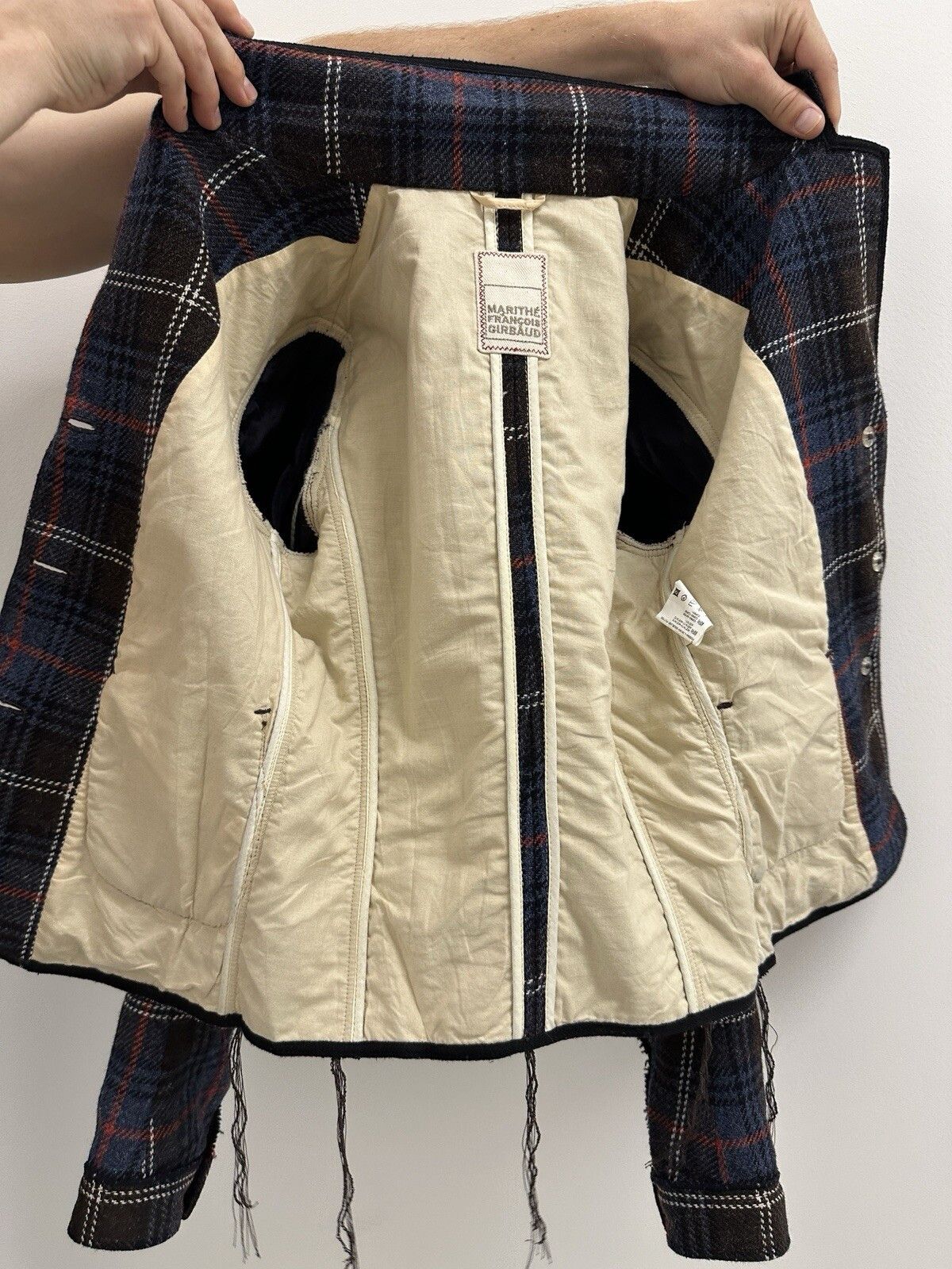 Marithe + Francois Girbaud Marithe Francois Girbaud Women's Tweed Plaid Blazer Jacket Size S / US 4 / IT 40 - 5 Thumbnail