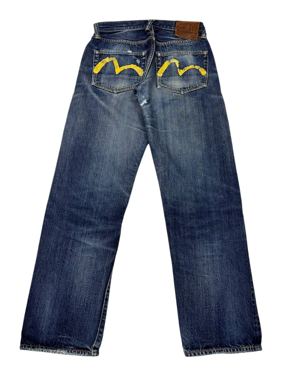 Evisu THRASHED EVISU SELVEDGE CLAWMARK DISTRESSED DENIM JEANS Size US 29 - 2 Thumbnail