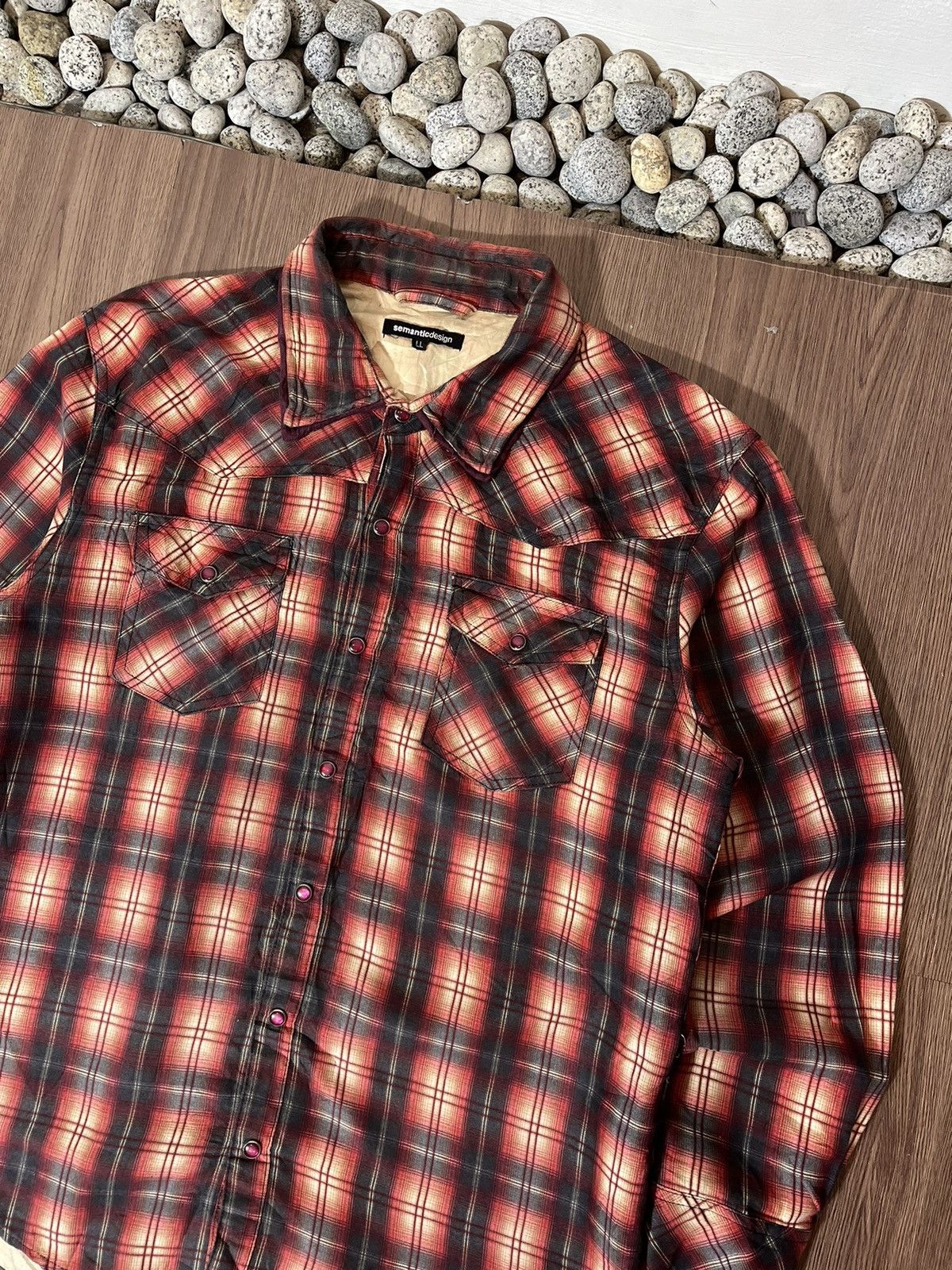 Japanese Brand × Tornado Mart × semanticdesign Semantic Design Double Collar Western Style Plaid Shirt Size US L / EU 52-54 / 3 - 5 Thumbnail