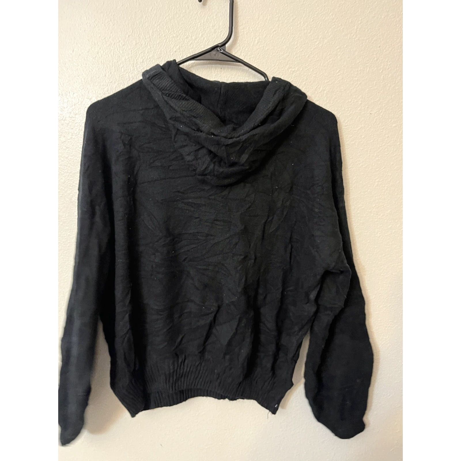Gap VINTAGE Gap Hoodie Sweatshirt Womens L Black Solid Long Sleeve Pullover Pockets Activewear Size L / US 10 / IT 46 - 3 Thumbnail