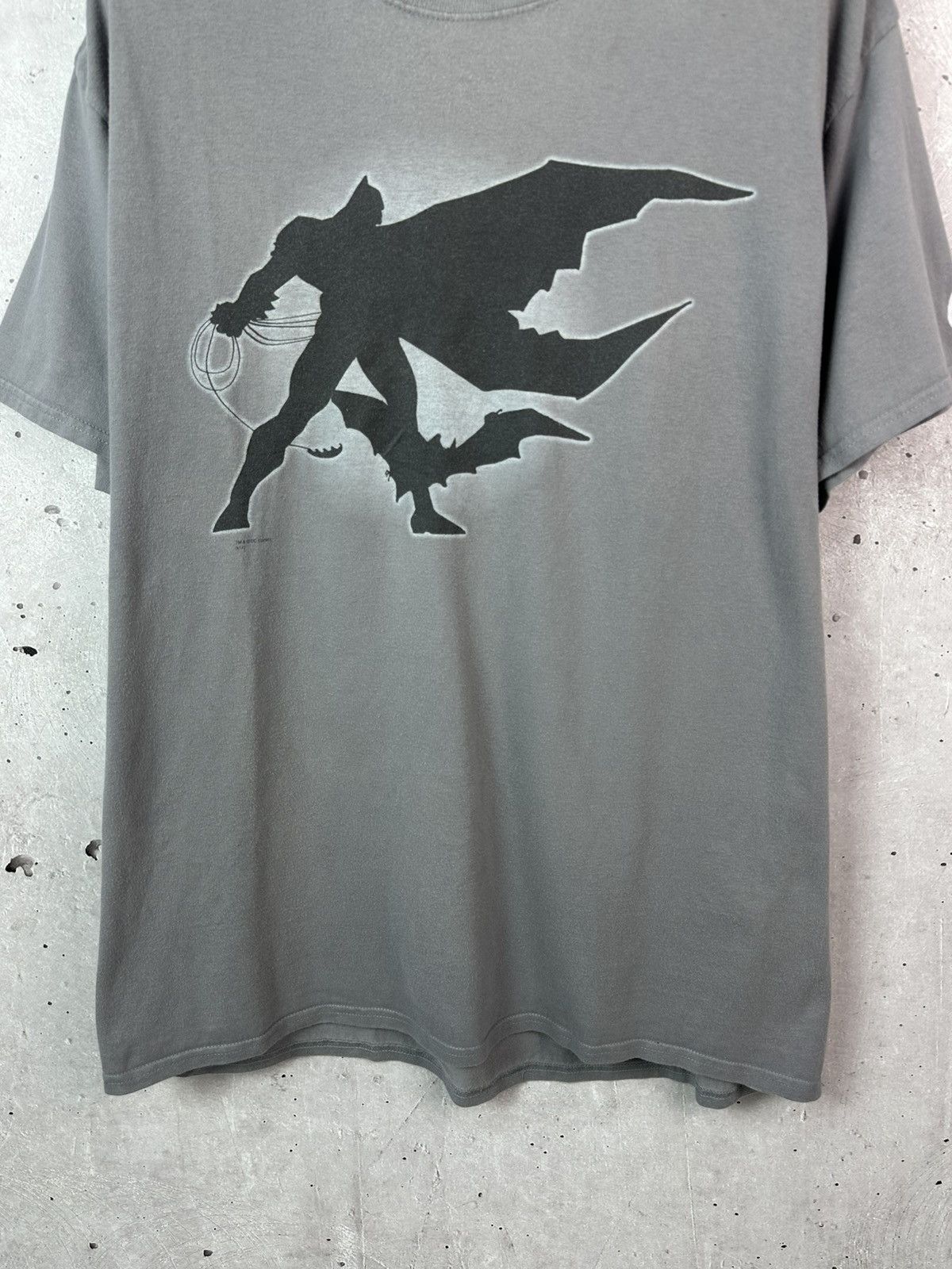 Hanes Vintage Hanes Beffy-T Betman DC Comics Grey Cotton T-shirts Size US XL / EU 56 / 4 - 6 Thumbnail