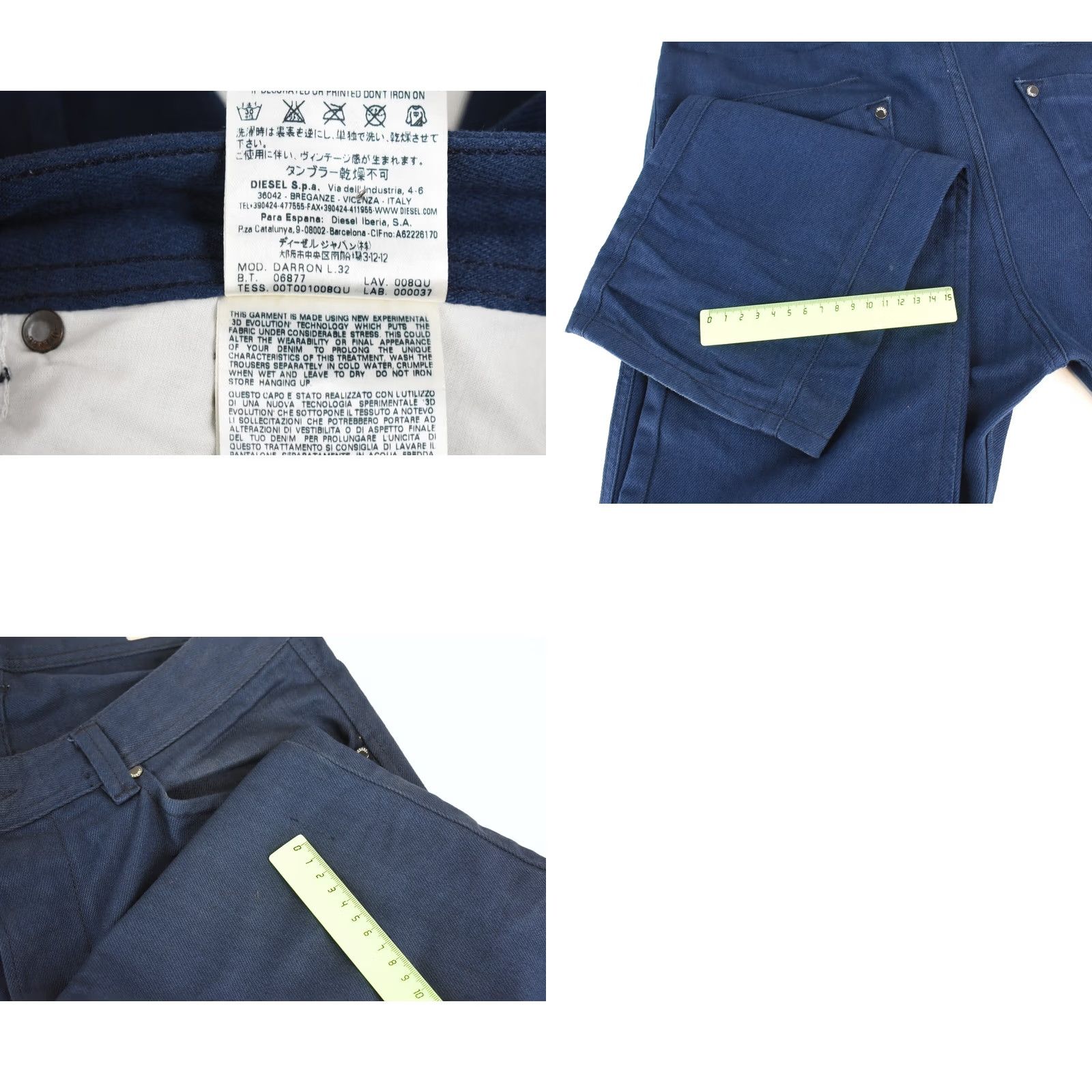 Diesel Diesel Darron Regular Slim-Tapered 008QU Jeans Men W29/L32 Blue Size US 29 - 8 Thumbnail