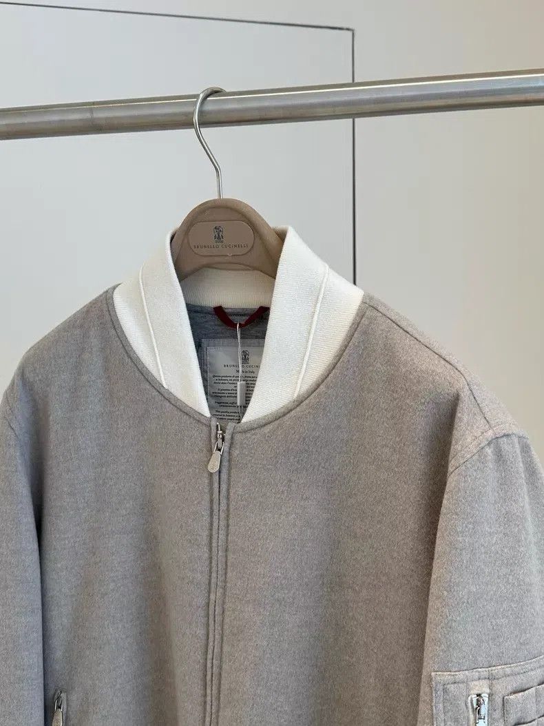 Brunello Cucinelli Brunello Cucinelli Men's Colorblocked Baseball Jacket Padd Size US M / EU 48-50 / 2 - 3 Thumbnail