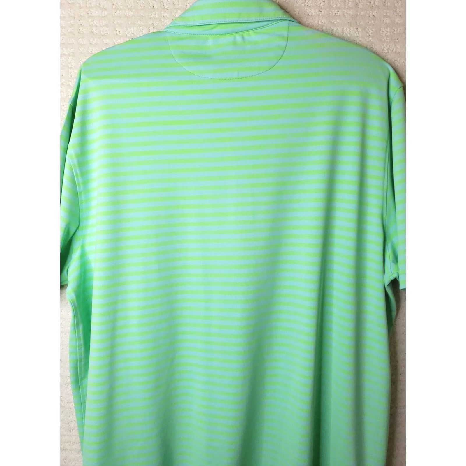Chaps Chaps Polo Shirt Regular Green Neon Striped Golf Short Sleeve Mens XL Size US XL / EU 56 / 4 - 6 Thumbnail