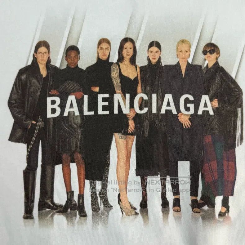 Balenciaga Balenciaga White band logo classic short sleeve Size US S / EU 44-46 / 1 - 6 Thumbnail