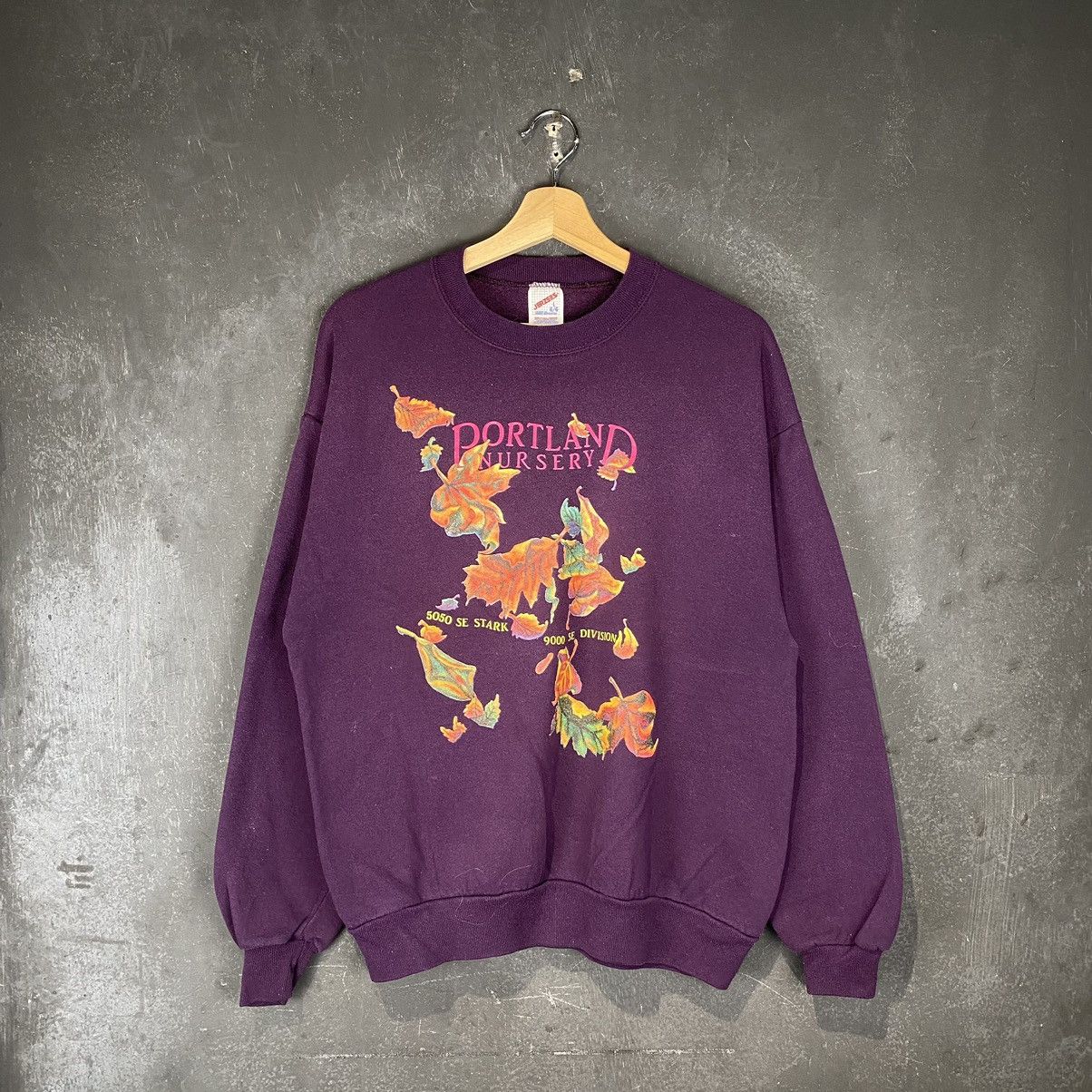 Jerzees × Vintage 90s Portland Nursery Crewneck Size US L / EU 52-54 / 3 - 1 Thumbnail