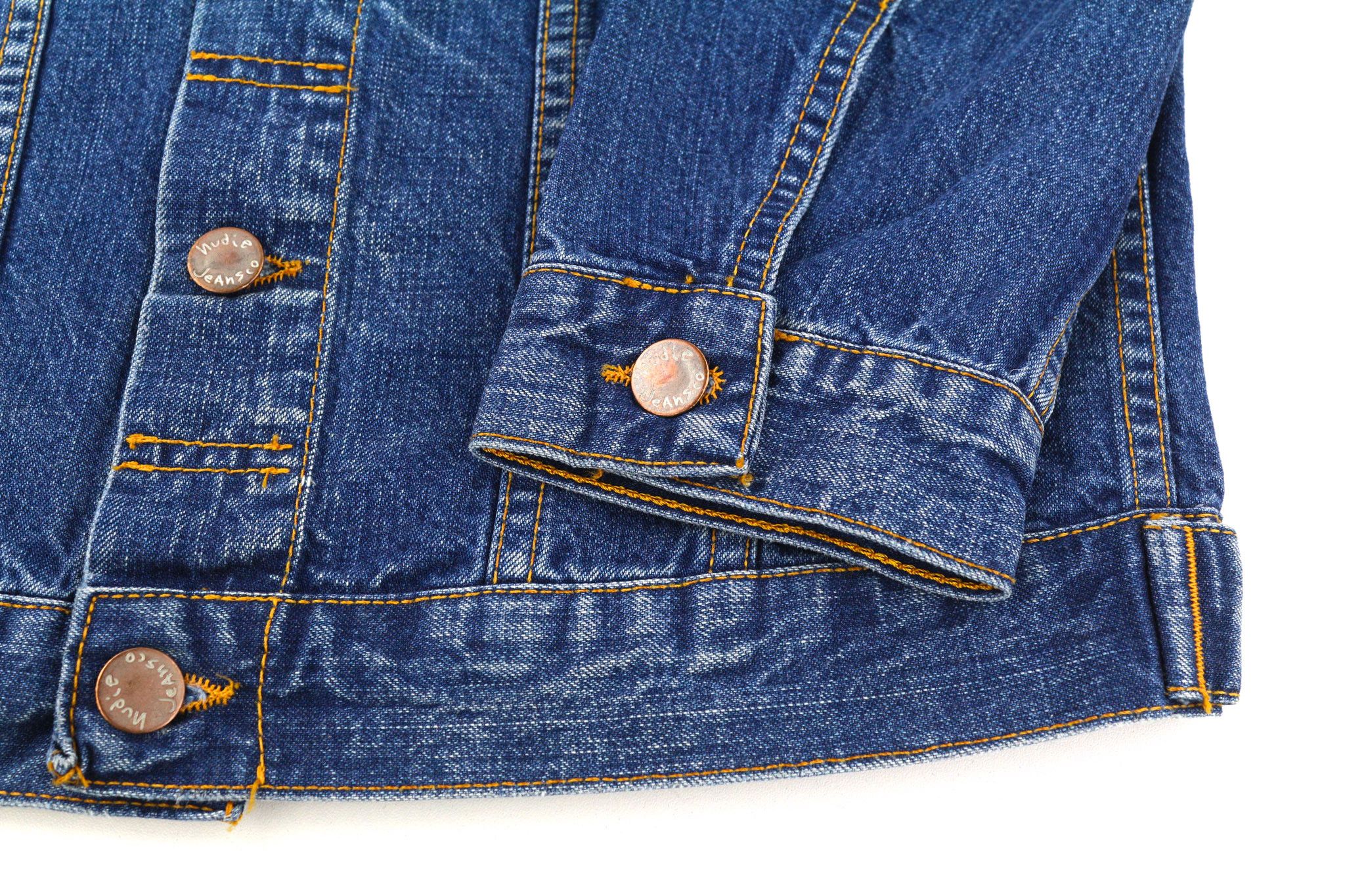 Nudie Jeans TERRY S Worn Washed Blue Denim Jacket 81602 Size US S / EU 44-46 / 1 - 5 Thumbnail
