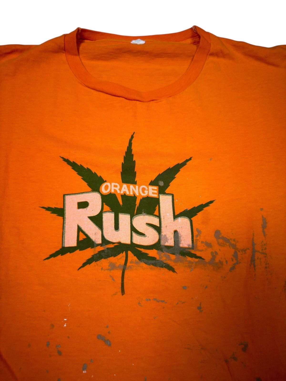Vintage *RARE* VINTAGE 1980s 80s ORANGE RUSH WEED DRUG DISTRESSED Size US XL / EU 56 / 4 - 3 Thumbnail