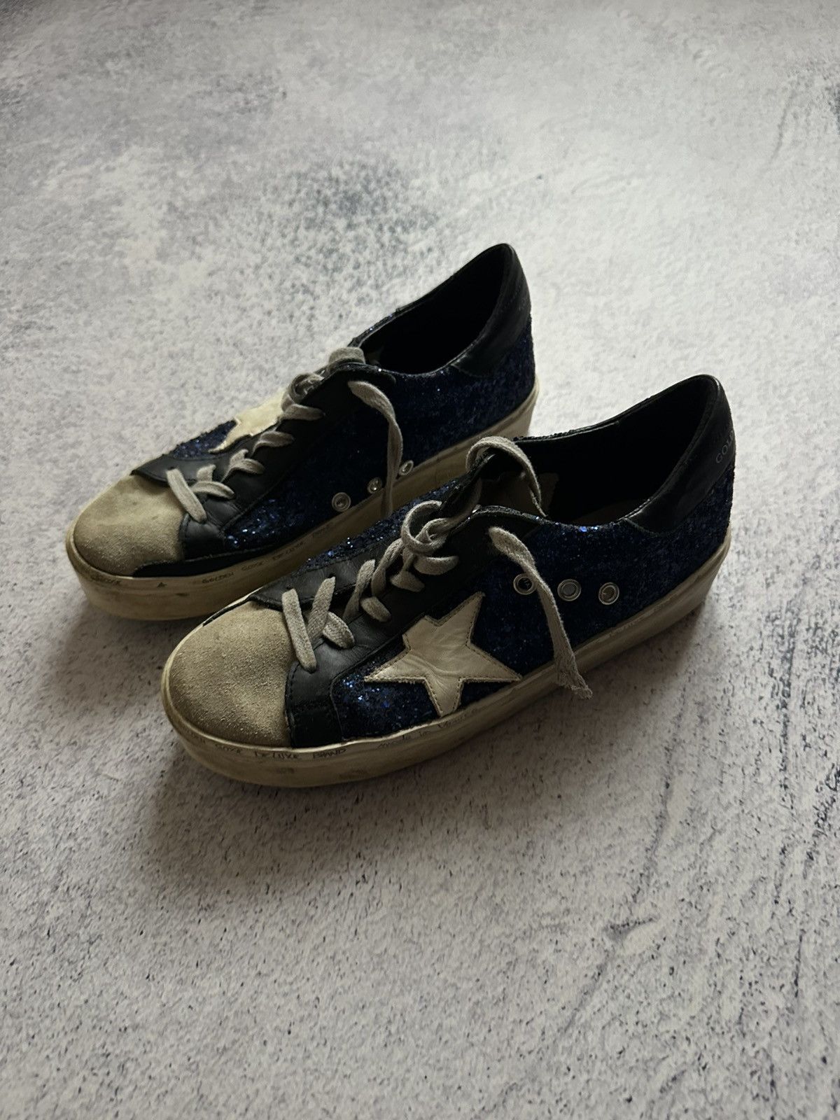 Golden Goose Golden Goose Glitter Colorblock Pattern Sneakers Size US 8 / IT 38 - 17 Thumbnail