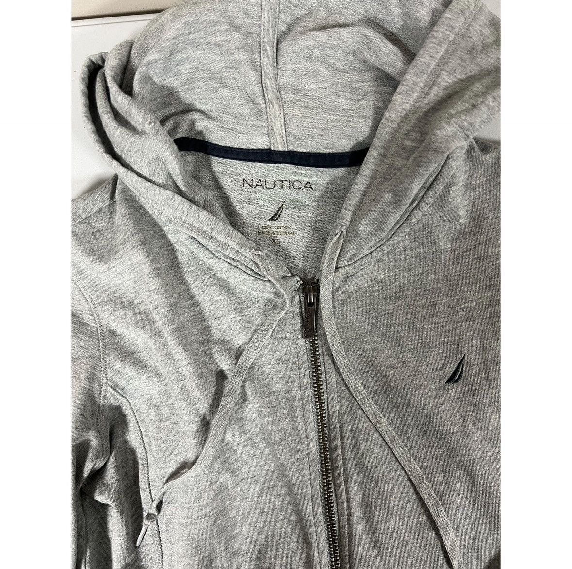 Nautica Nautica Heather Gray Zipper Sweater Sweatshirt Hoodie XS ⚓️ Size XS / US 0-2 / IT 36-38 - 3 Thumbnail