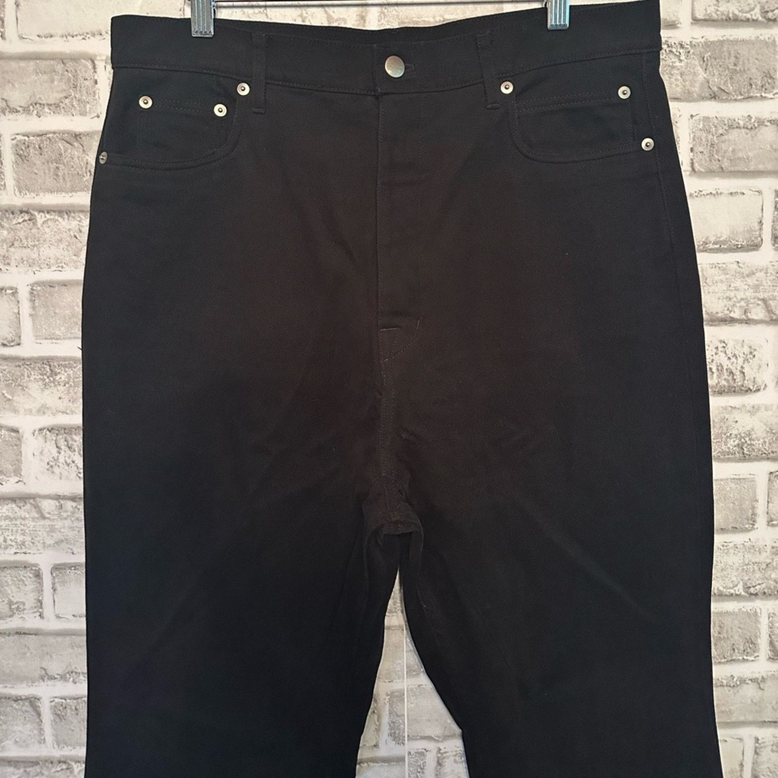 Rick Owens Bolan Strobe FW22 Flare Bootcut Pants size 34 Black Cotton Size US 34 / EU 50 - 13 Thumbnail