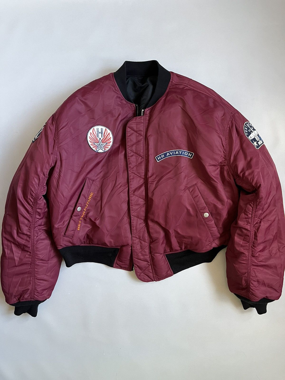 H&M × Heron Preston H2 Heron Preston Men Polyamide Reversible Bomber Jacket Size US L / EU 52-54 / 3 - 11 Thumbnail