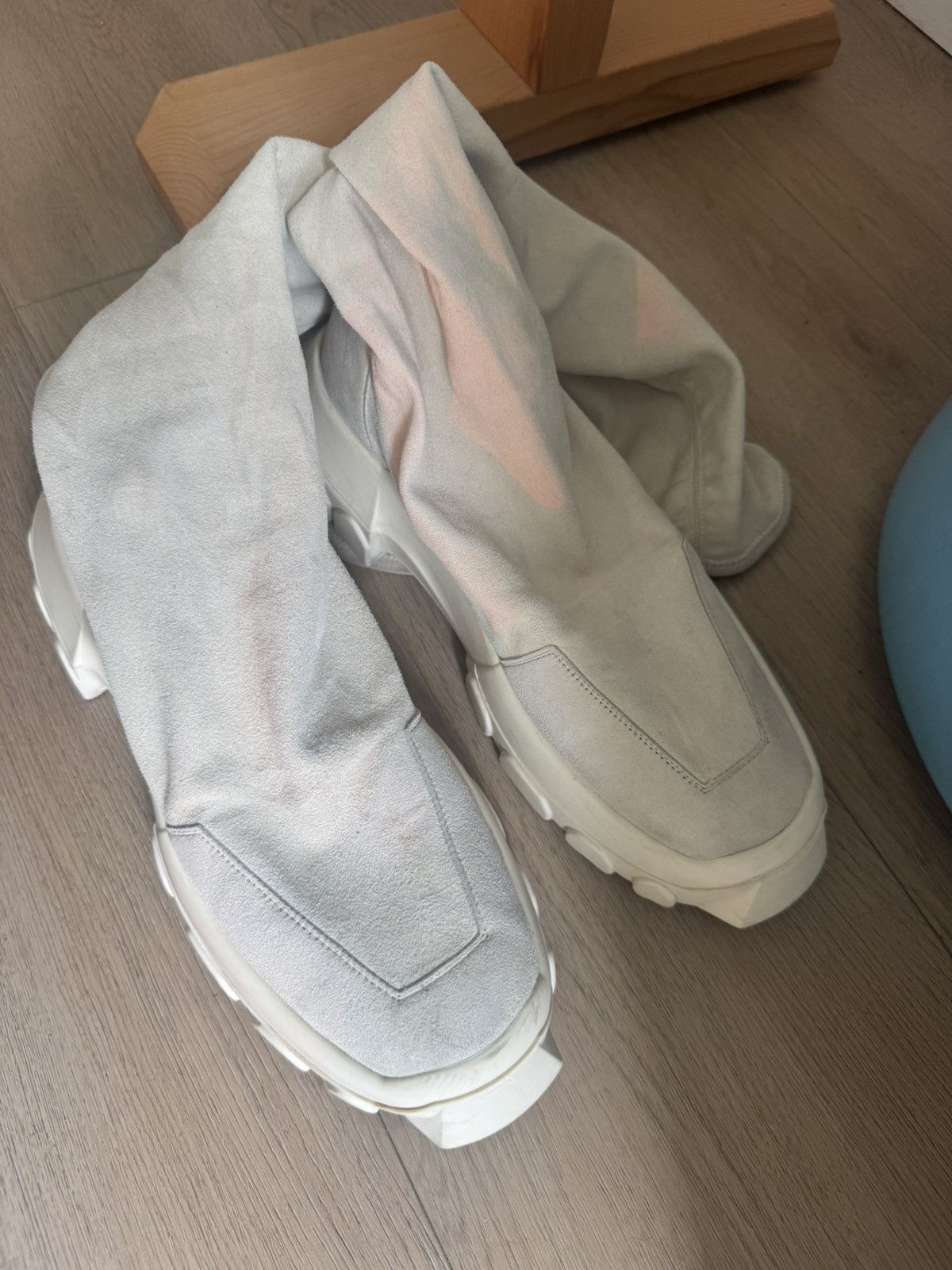 Rick Owens Suede Tractor Sock Boots Size US 9 / EU 42 - 10 Thumbnail
