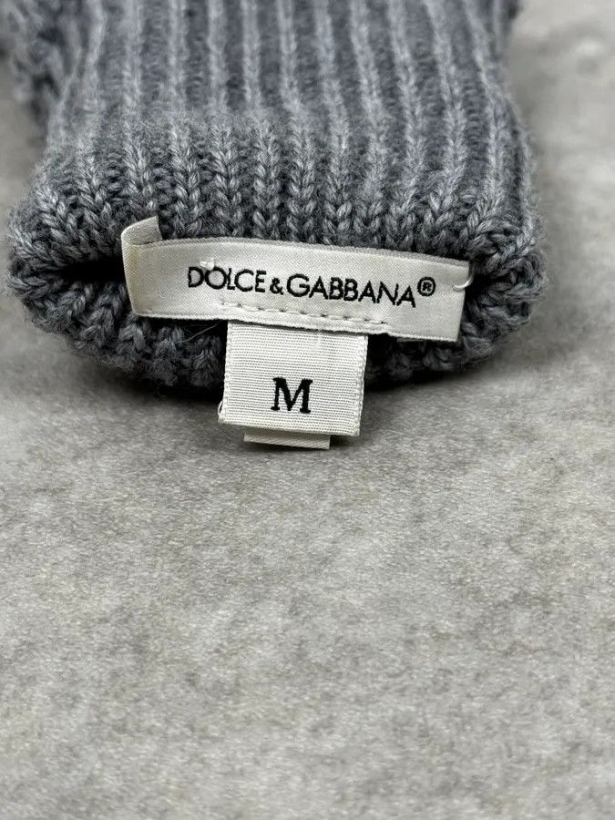 Dolce & Gabbana 2000s Dolce & Gabbana Grey Wool Gloves Size ONE SIZE - 6 Thumbnail