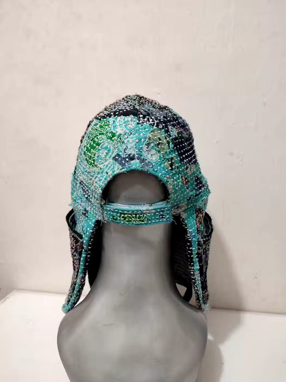 Handmade Custom Made Distressed Patchwork Trapper Ninja Hats Boro Size ONE SIZE - 9 Thumbnail