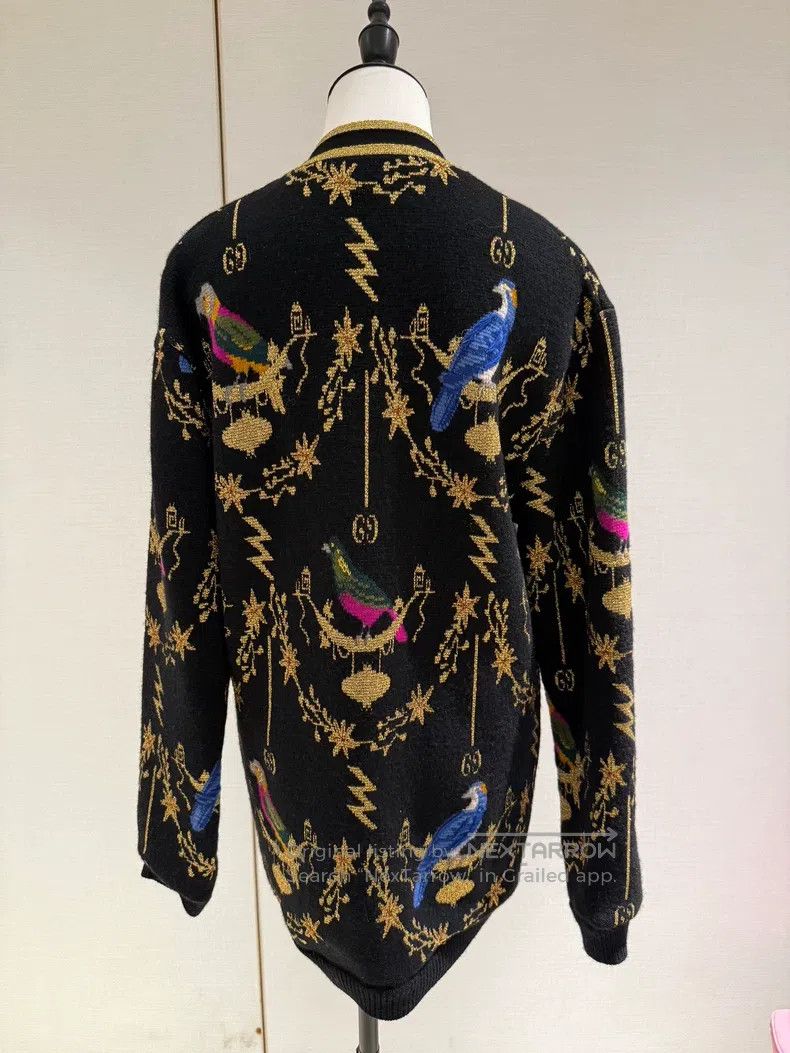 Gucci Gucci Silk and wool blend colour block pattern V-neck coat Size XS / US 0-2 / IT 36-38 - 2 Thumbnail