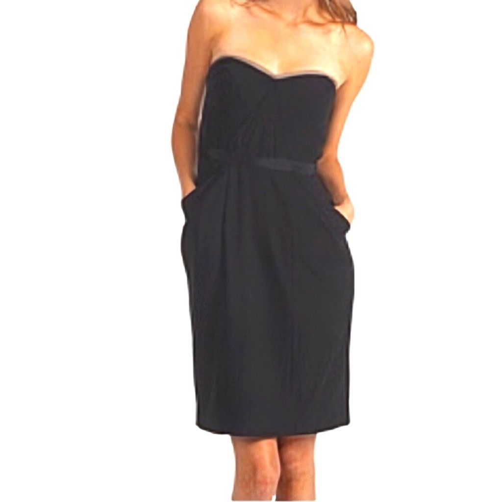 BCBG Max Azaria Black Strapless Cocktail Dress w/Pockets!