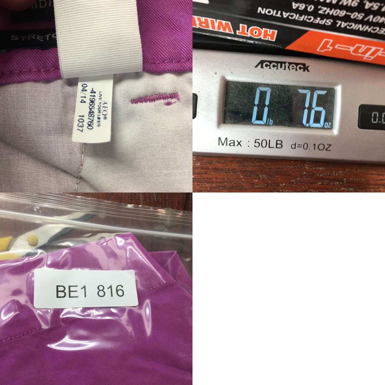 American Eagle Outfitters American Eagle Outfitters Midi Chino Shorts Womens 6 Purple Zip Casual Daywear Size 28" / US 6 / IT 42 - 10 Thumbnail