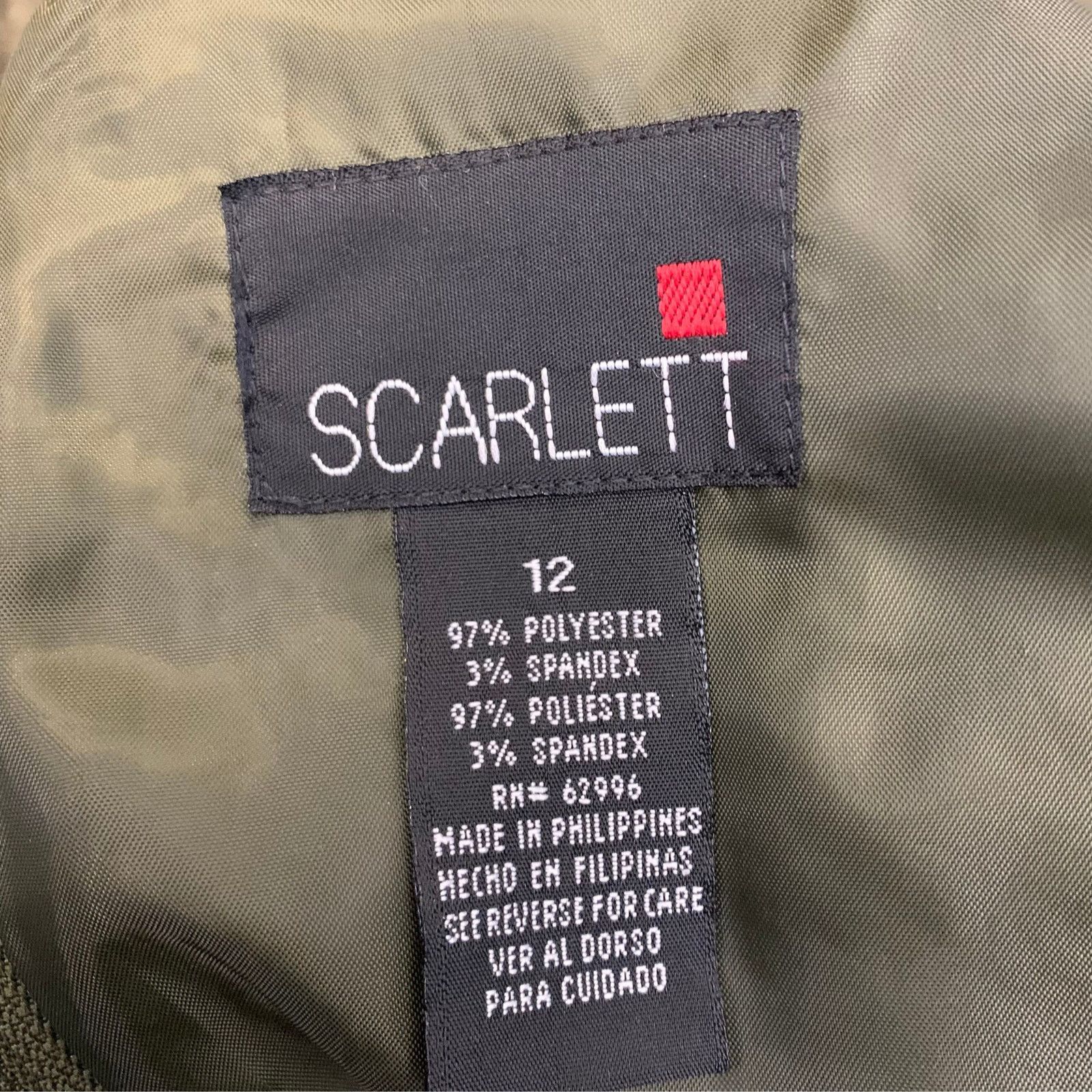 Vintage Vintage Olive Green Short Sleeved Midi Dress |12| Scarlett Size XL / US 12-14 / IT 48-50 - 3 Thumbnail