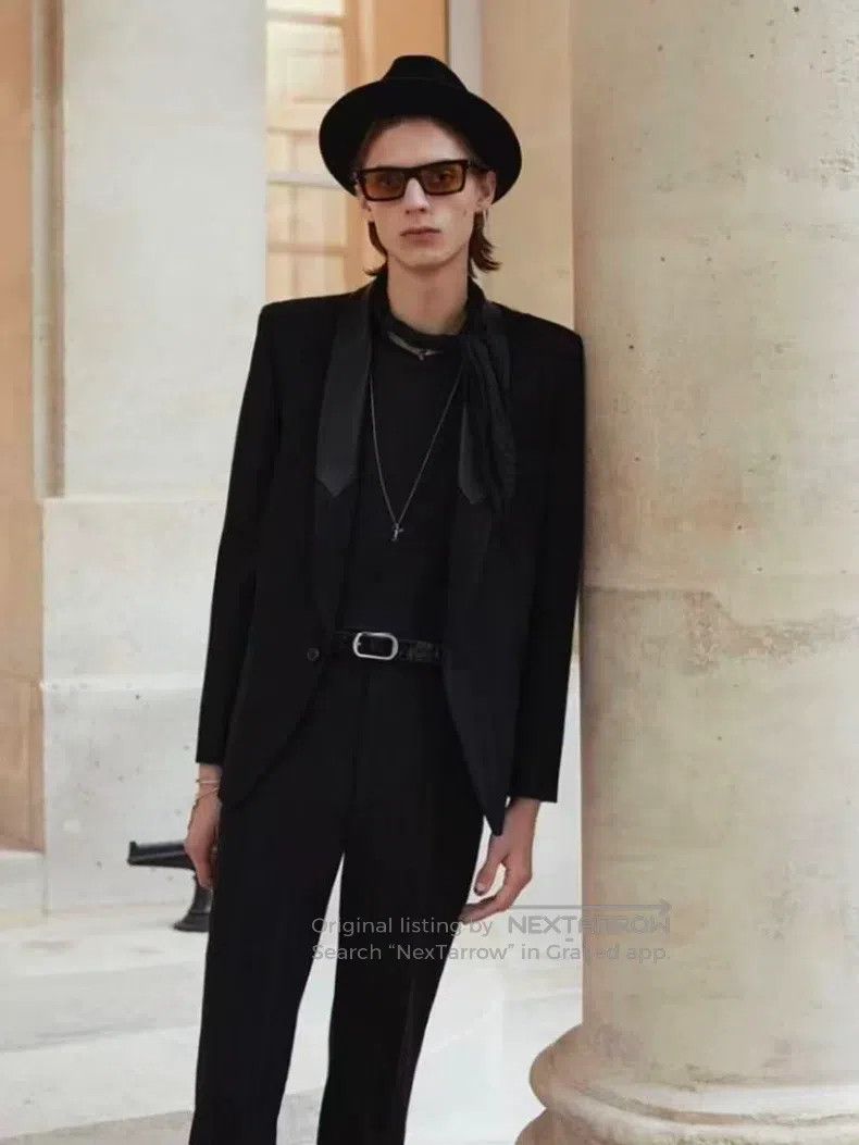 Saint Laurent Paris Saint Laurent Paris Black Lamb Leather Three-Dimensional S Size US M / EU 48-50 / 2 - 7 Thumbnail