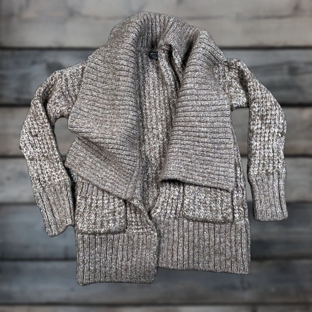 Club Monaco VINTAGE Club Monaco Wool Mohair Open Cardigan Women's XS Brown Chunky Knit Size XS / US 0-2 / IT 36-38 - 1 Thumbnail