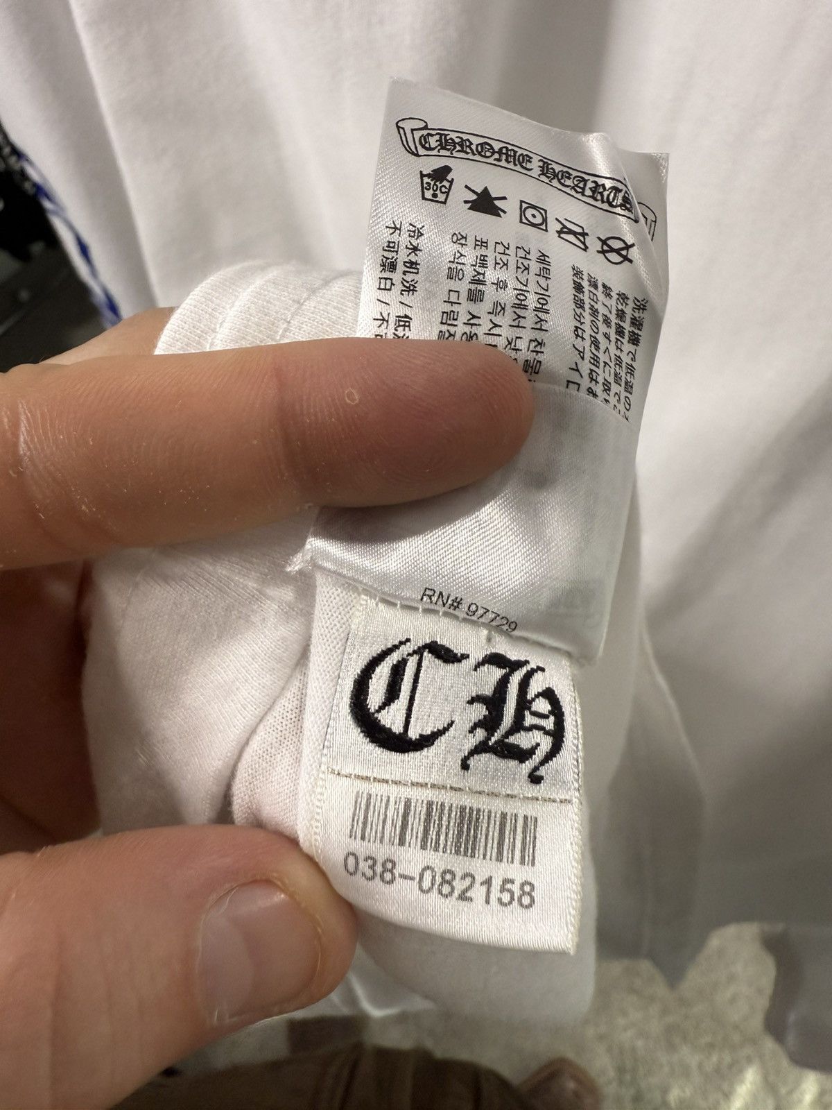 Chrome Hearts Chrome Hearts White/Blue Neck Logo Longsleeve Size US XXL / EU 58 / 5 - 7 Thumbnail