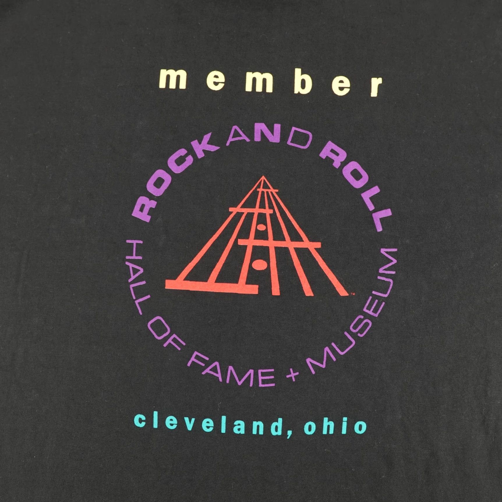 Vintage VINTAGE Rock And Roll Hall Of Fame Shirt Mens XL Black Single Stitch Crew Neck 90s Cronies T-Shirt Rock Music 90s Mens XL Black Size US XL / EU 56 / 4 - 7 Thumbnail
