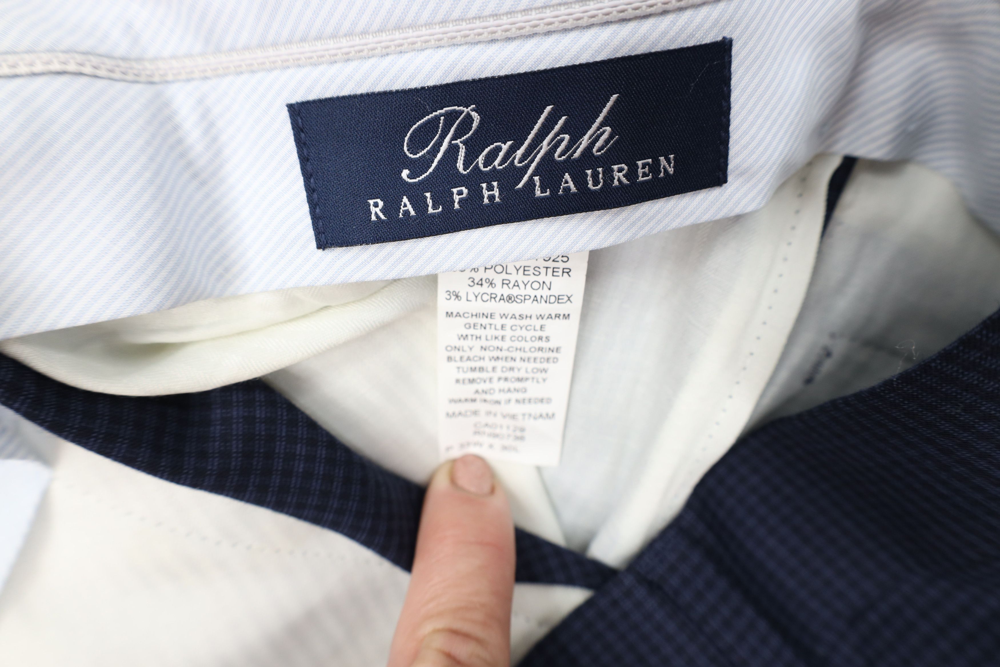 Ralph Lauren Vintage Ralph Lauren Stretch Straight Leg Chino Pants Blue Size US 33 - 8 Thumbnail