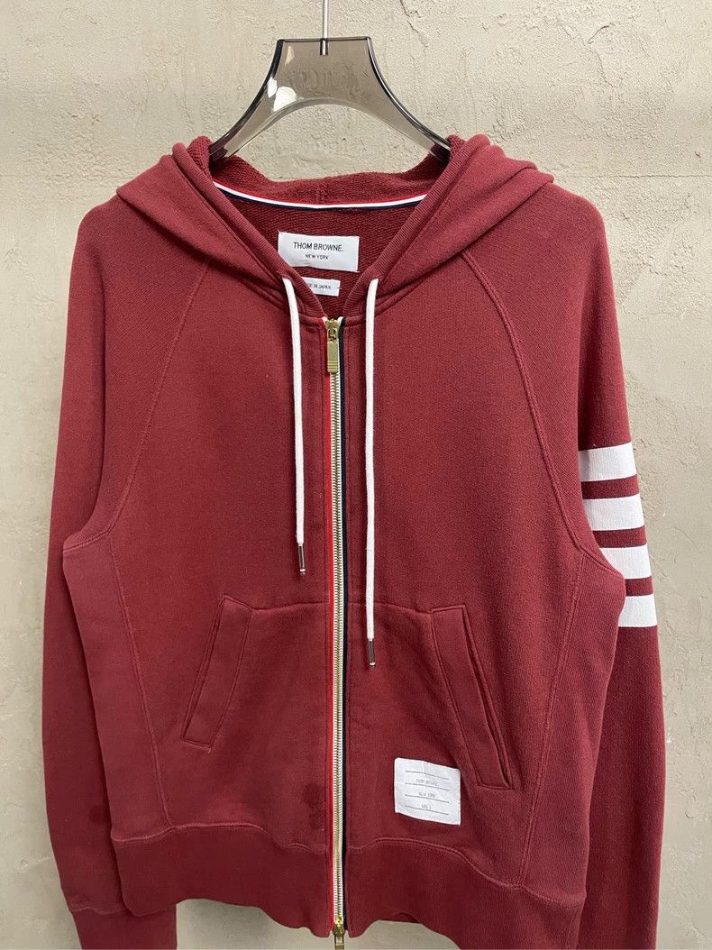 Thom Browne Thom Browne Wine red zip coat Size US S / EU 44-46 / 1 - 5 Thumbnail