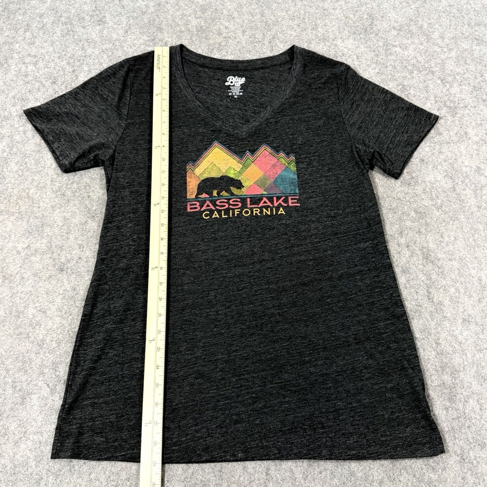 Vintage Blue 84 Bass Lake Graphic Crewneck Short Sleeve T-Shirt Women's XL Dark Gray Size XL / US 12-14 / IT 48-50 - 4 Thumbnail