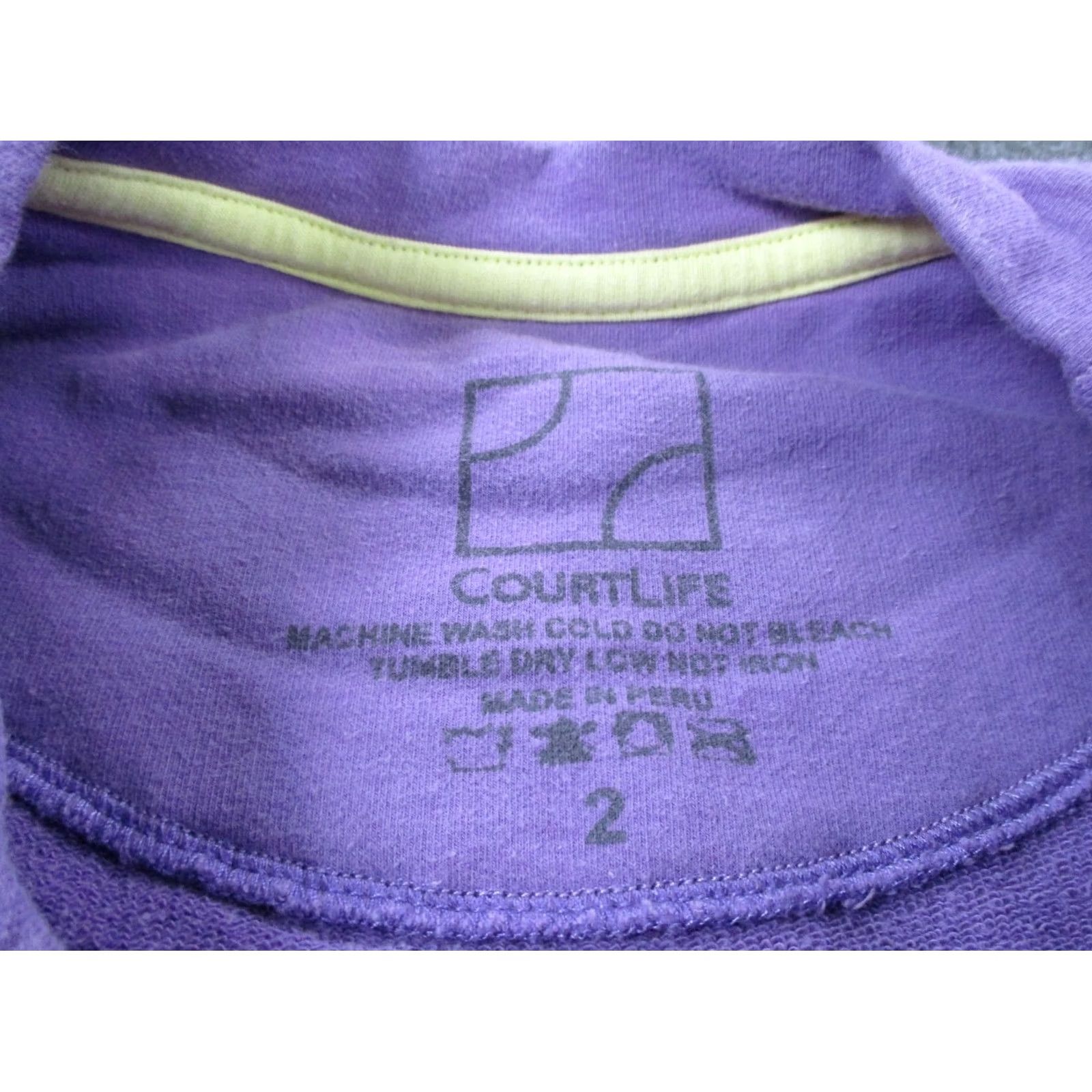 Vintage Courtlife Sweatshirt Women 2 Purple Cropped Pickleball Do What You Love Sport Shirt Womens Purple CourtLife Sweatshirt 2 Small Size XS / US 0-2 / IT 36-38 - 6 Thumbnail