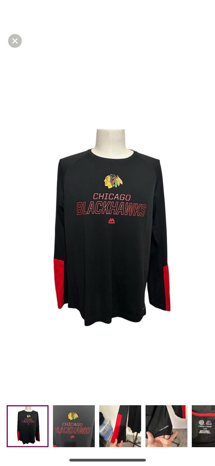 Majestic Majestic large Chicago Blackhawks long sleeved shirt Size US L / EU 52-54 / 3 - 1 Thumbnail