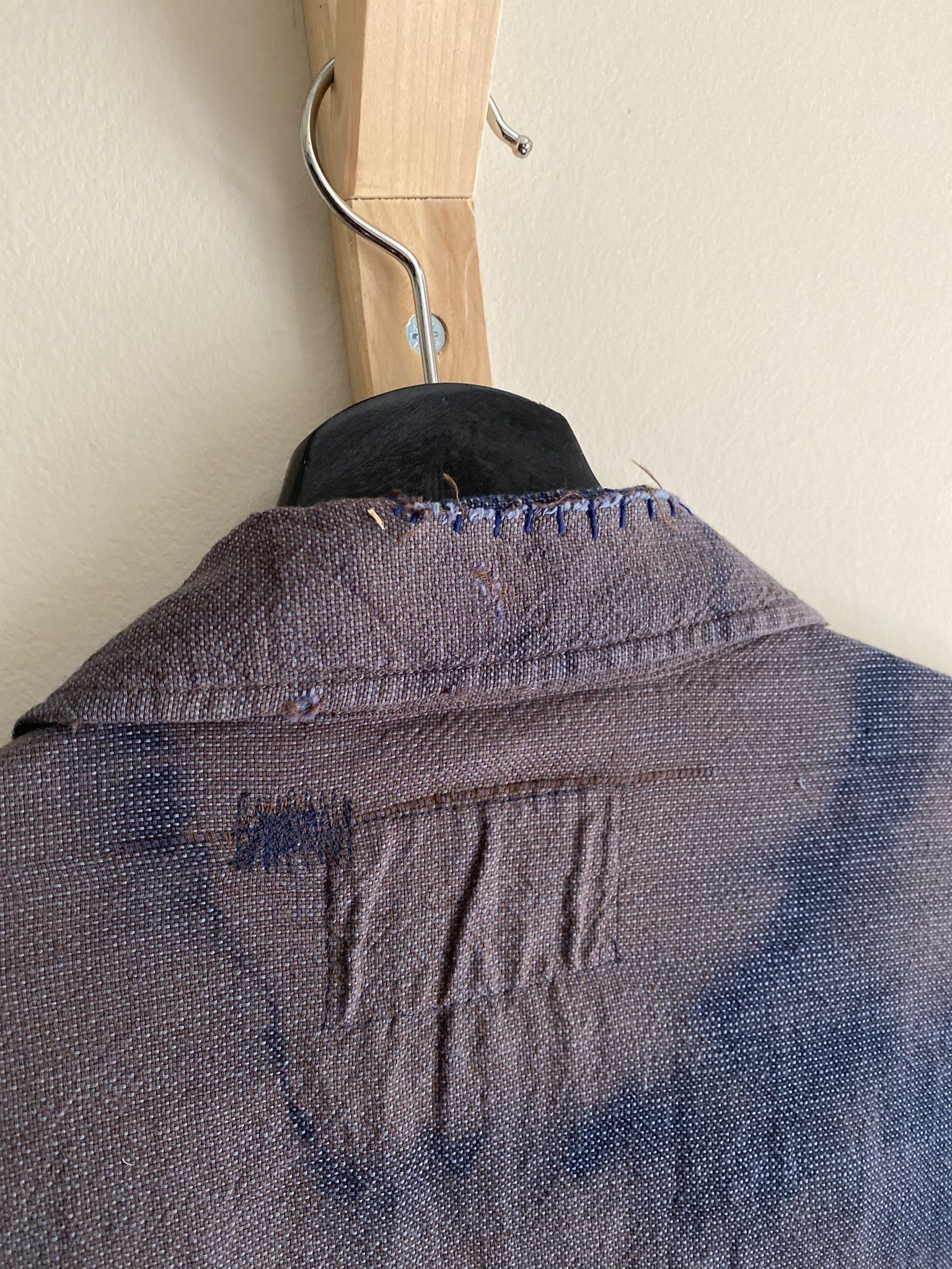 Universal Works Pincheck Dirty Mud-Indigo - Chore Jacket Size US M / EU 48-50 / 2 - 7 Thumbnail