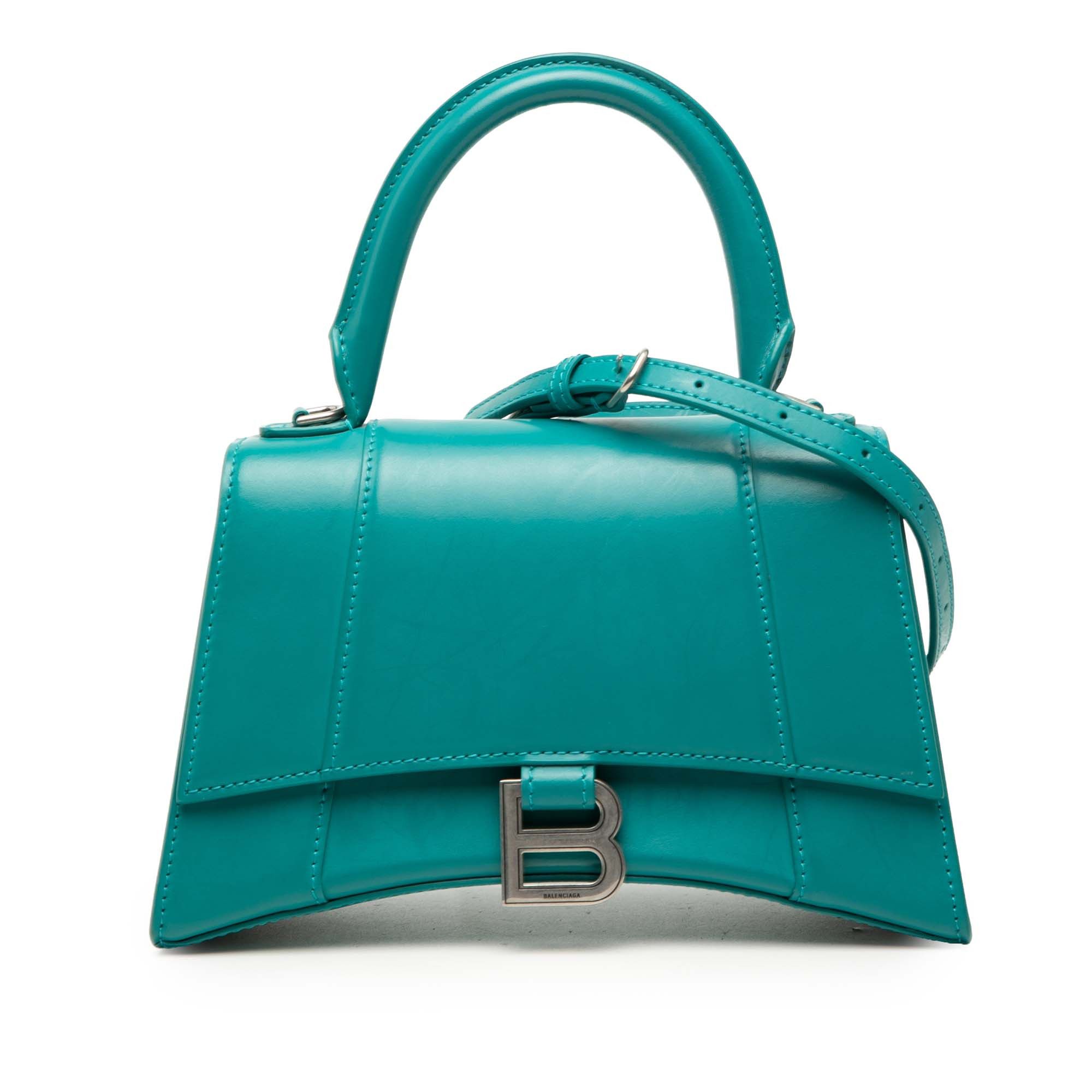 Balenciaga Small Shiny Box Calfskin Hourglass Top Handle Bag Size ONE SIZE - 1 Thumbnail