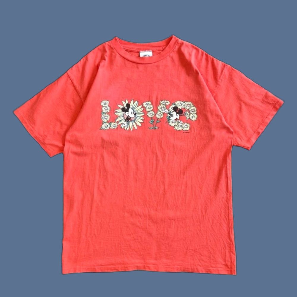 Mickey & Co. VINTAGE Mickey & Co. T-Shirt 90s Disney Minnie Mouse Love Orange Short Sleeve L Men Size US L / EU 52-54 / 3 - 1 Thumbnail