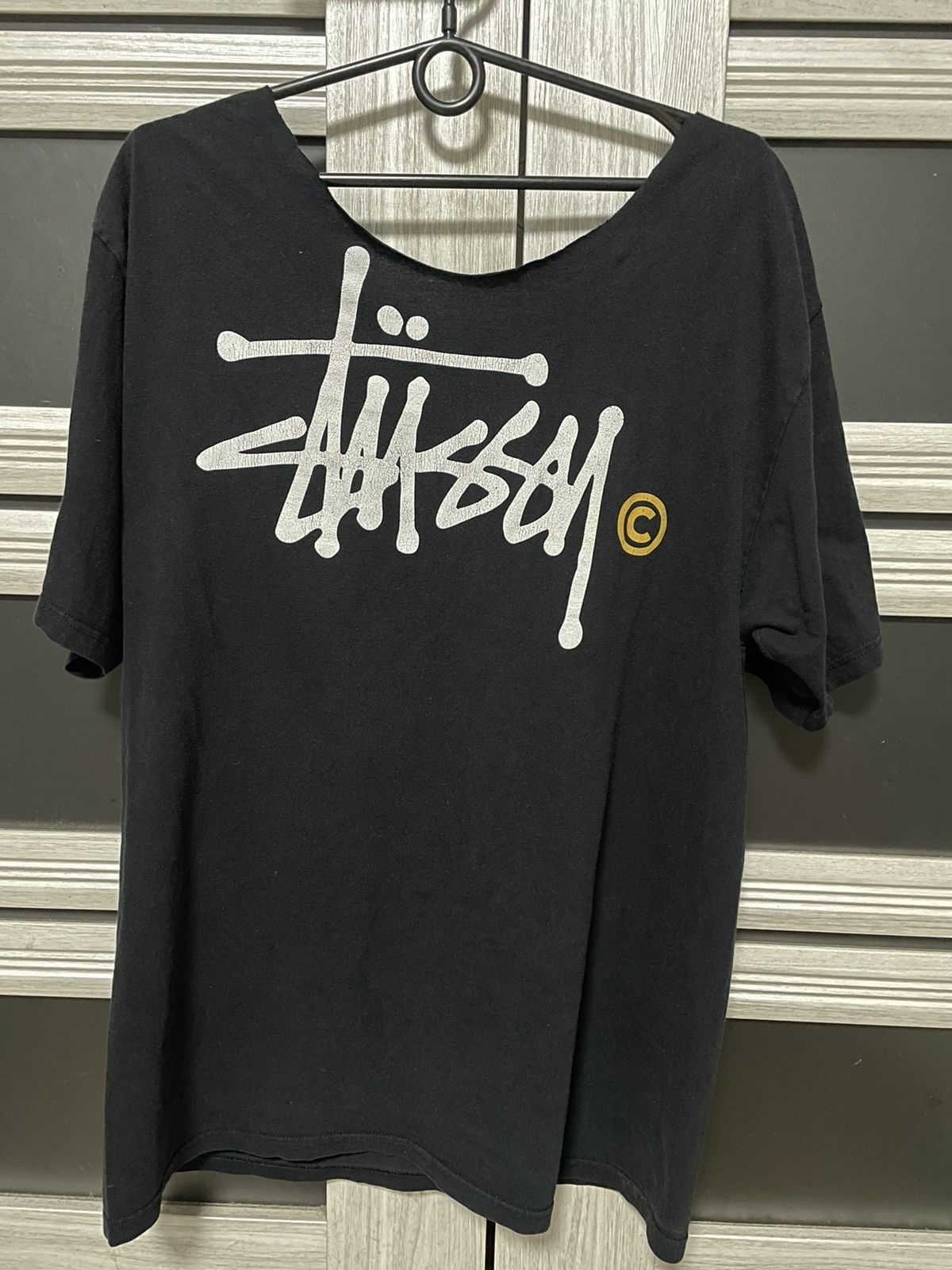 Stussy Vintage Stussy Cropped T Shirt Big and Small Logo Tee Size US XL / EU 56 / 4 - 1 Thumbnail
