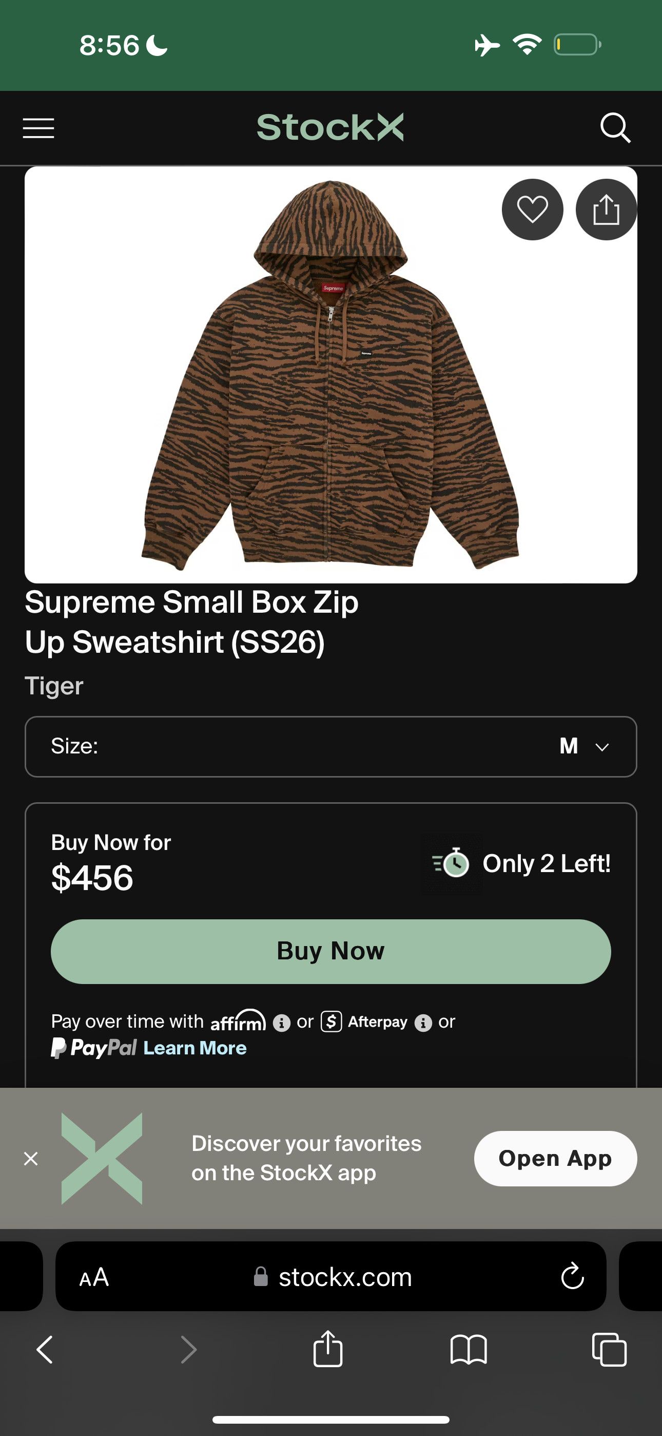 Supreme Supreme Small Box Zip Up “Tiger” Size US M / EU 48-50 / 2 - 14 Thumbnail