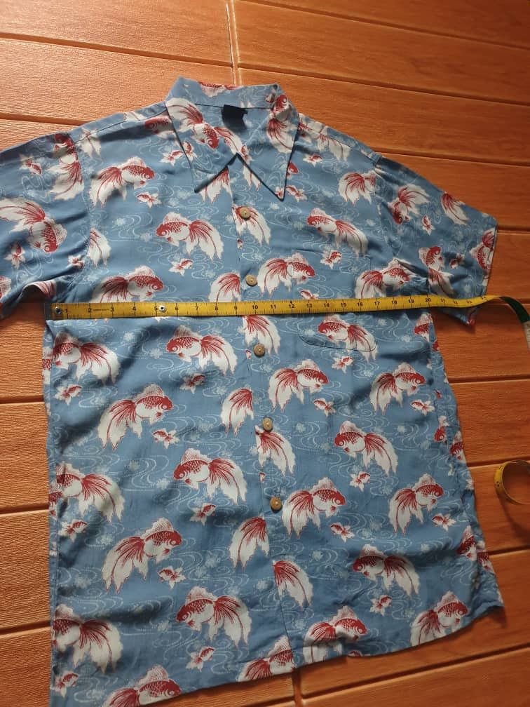 Japanese Brand 💥Gold fish red Japanese harajuku Hawaiian shirt Size US M / EU 48-50 / 2 - 7 Thumbnail