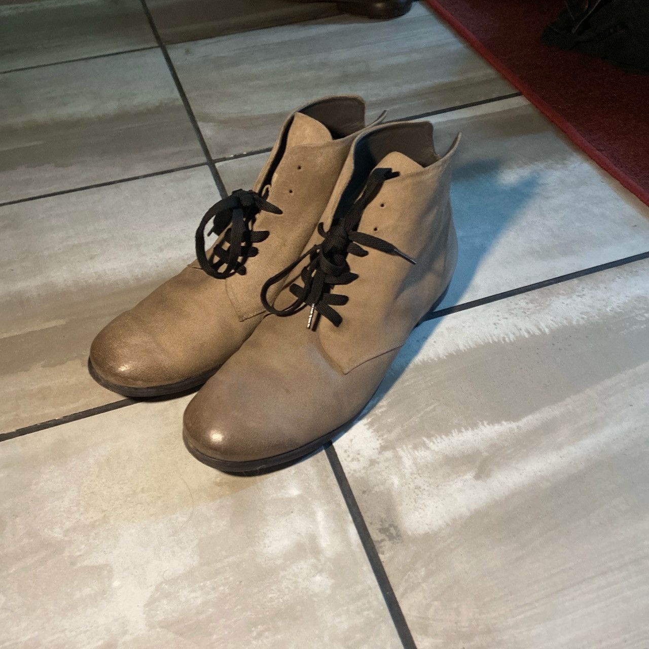 Leather × The Last Conspiracy The last conspiracy-ask waxed suede grey Size US 10.5 / EU 43-44 - 2 Thumbnail