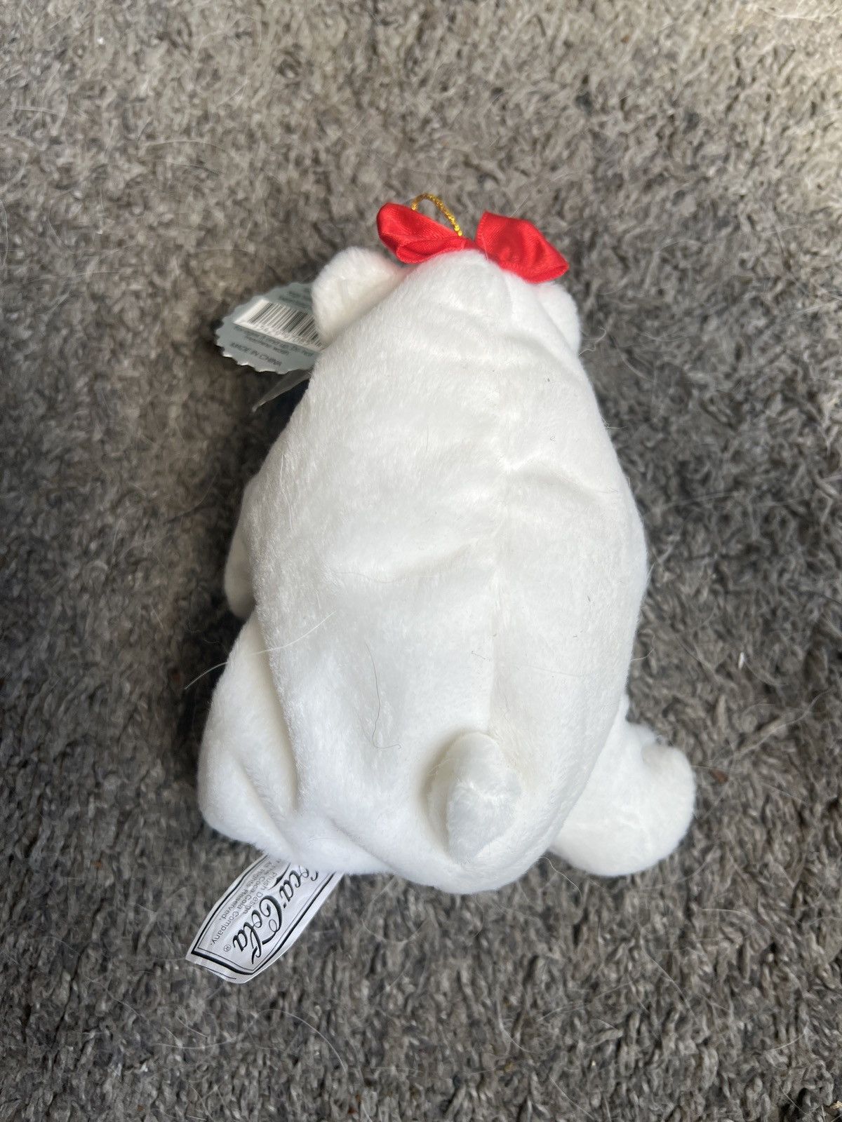 Coca Cola 1997 Coca-Cola Polar Bear In Plaid Bow Bean Bag Plush Size ONE SIZE - 2 Thumbnail