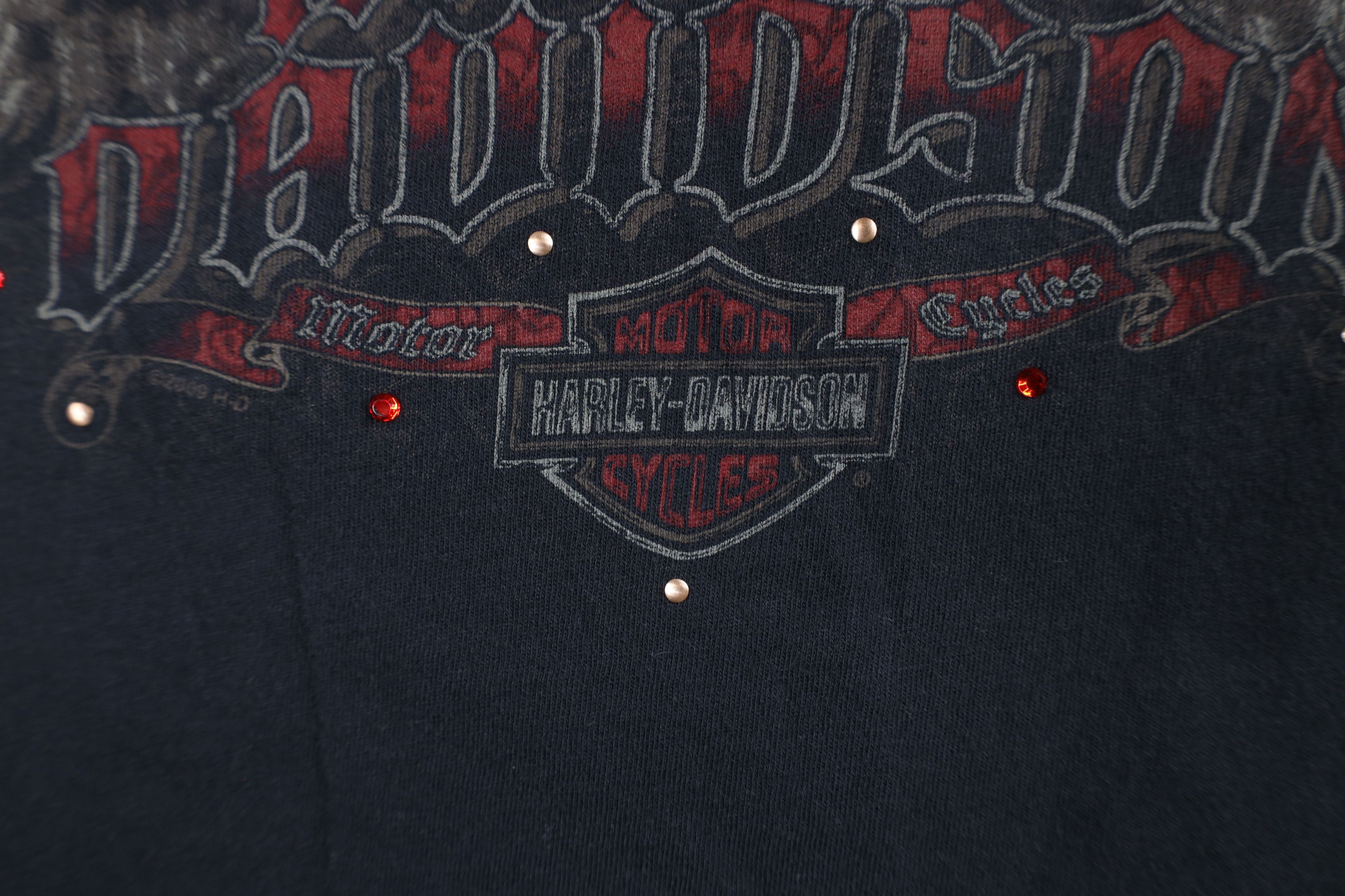 Harley Davidson × Vintage Vintage Y2K Harley Davidson Crown Wings 3/4 Sleeve T-Shirt Size M / US 6-8 / IT 42-44 - 5 Thumbnail