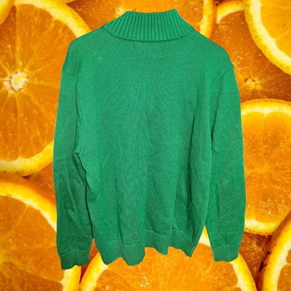 Polo Ralph Lauren Polo Ralph Lauren 1/4 Zip Pullover Sweater Green Pony Logo C Size US L / EU 52-54 / 3 - 6 Thumbnail