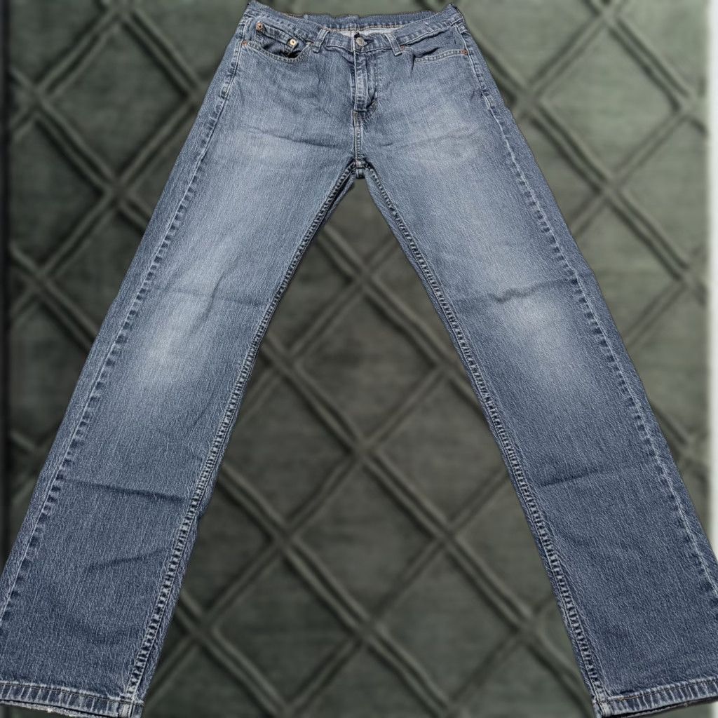 Levi's Levi's 505 Jeans Men Blue Denim Mid Rise Pockets - 30x32 - Regular/Medium Stonewash Straight Jeans Mens Size US 30 / EU 46 - 1 Thumbnail