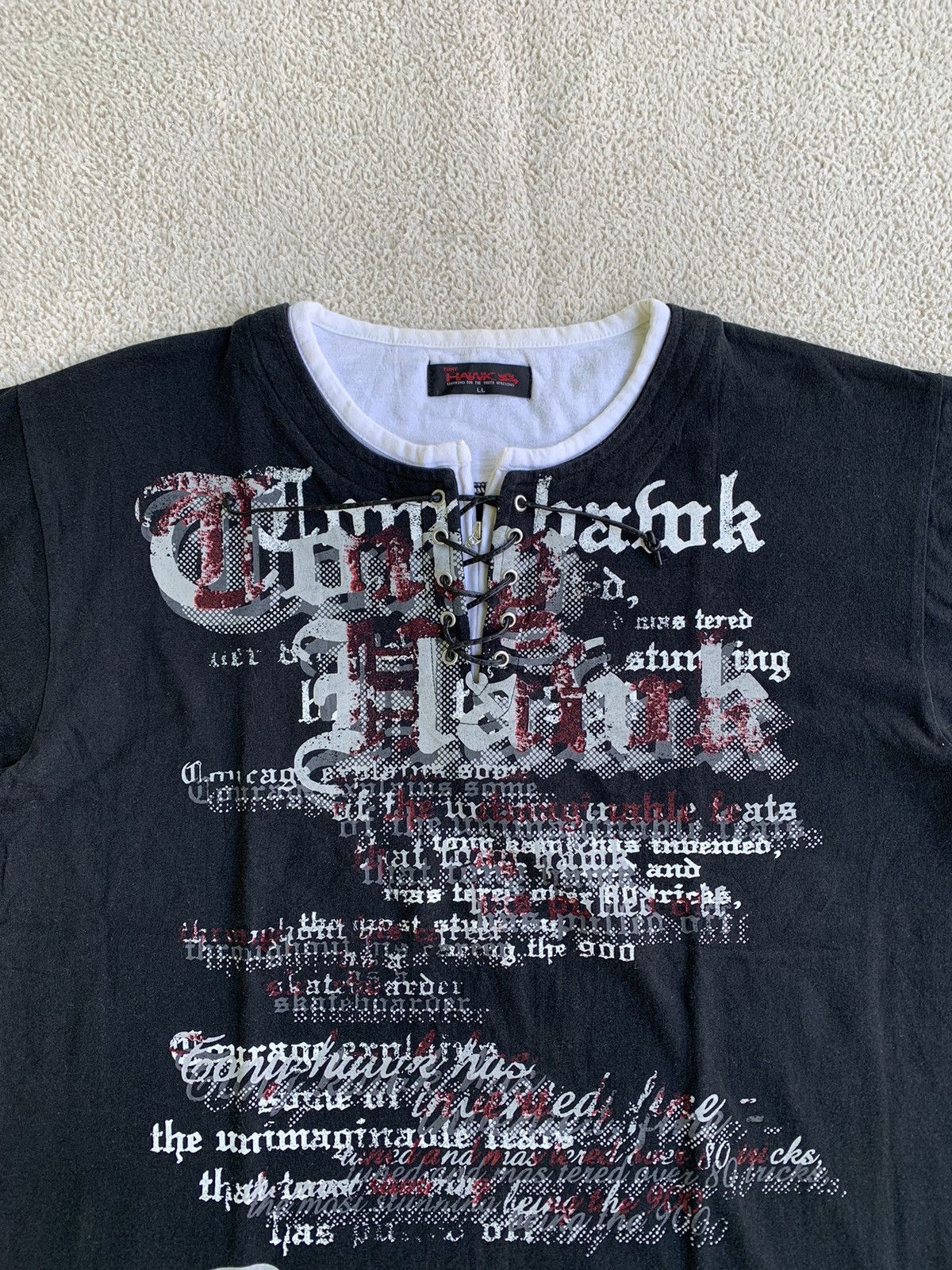 14th Addiction × KMRii × Yasuyuki Ishii Tony Hawk Jpn Double Layer Poem Tshirt Size US L / EU 52-54 / 3 - 3 Thumbnail