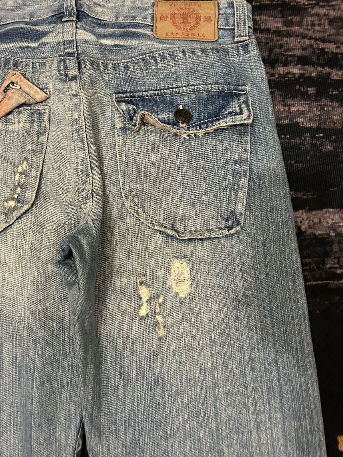 Karakuri Tamashii Vintage Buden Phoenix Sukajan Distressed Jeans Size US 31 - 7 Thumbnail