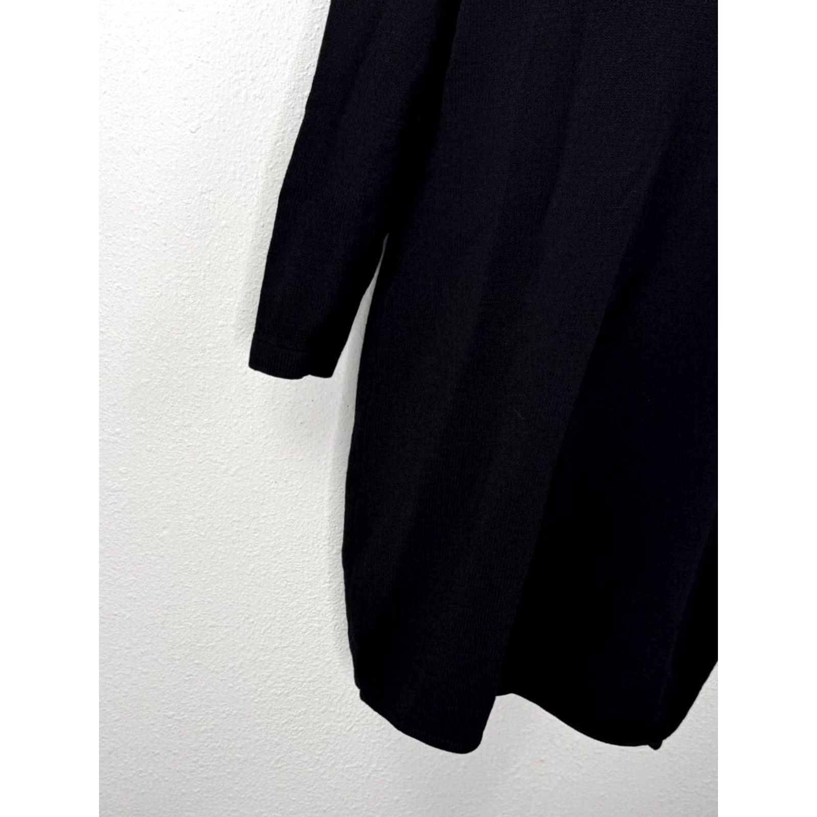 Vintage VINTAGE St. John Knits Black Knit Sweater Dress V Neck Size 12 Made In USA 80s Size XL / US 12-14 / IT 48-50 - 3 Thumbnail